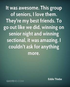 senior night and winning sectional it was amazing I couldn 39 t ask ...