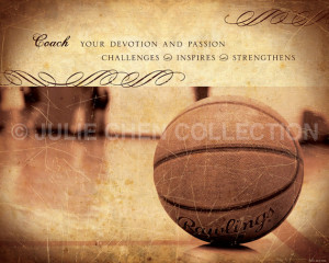 Basketball Coach Gift - Basketball Coach Keepsake - Basketball Photo