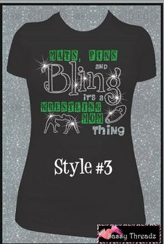 Wrestling Rhinestone Tee by SassyThreadzBling on Etsy, $30.00
