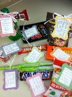 Candy sayings we gave to our boss :) More