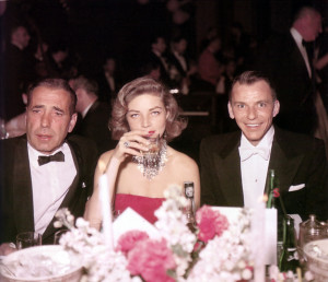 Humphrey Bogart, Lauren Bacall and Frank Sinatra at a dinner party in ...