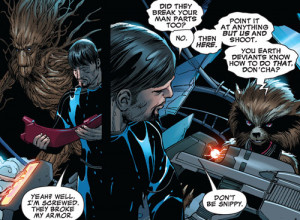 Did a talking raccoon just question Tony Stark’s manhood?[From ...