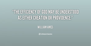 The efficiency of God may be understood as either creation or ...