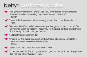 Betty Beauty Customer Testimonials