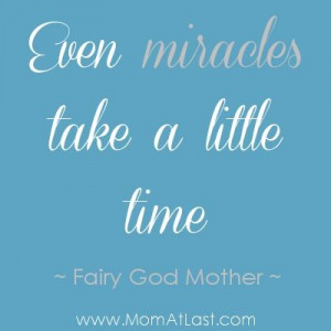 Even miracles take a little time quote