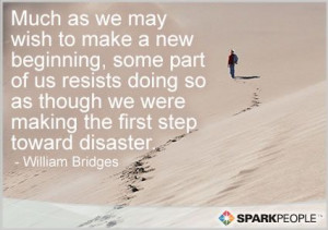 Much as we may wish to make a new beginning, some part of us resists ...