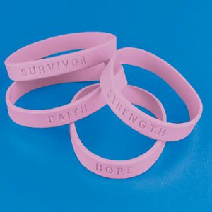 24 Breast Cancer PINK RIBBON BRACELETS Awareness 2 Dozen