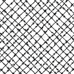 Seamless Barbed Wire Border