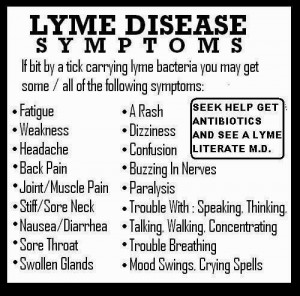 Lyme Disease Symptoms List For a more comprehensive list
