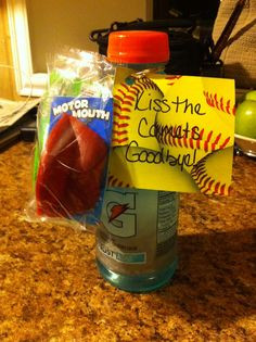 Kiss the Comets goodbye! Wax lips & Gatorade Softball treat!! More