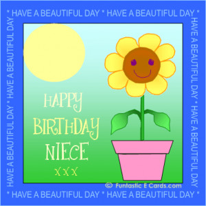Neices birthday cards greeting has loving wishes with little cartoon ...