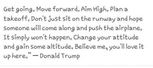 Donald Trump quote - gain some altitude