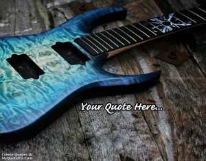 Quote Design Maker - Metalic Blue Electric Guitar Quotes