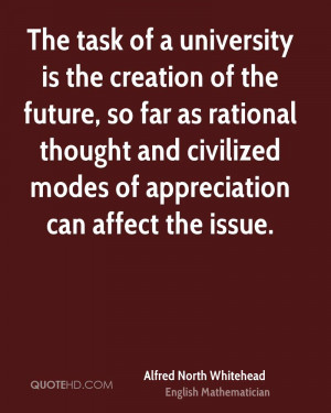 ... thought and civilized modes of appreciation can affect the issue