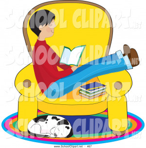 Related Pictures boy reading clip art