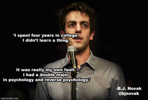 The joke that helped B.J. Novak secure his position on the squad of ...