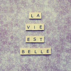 Scrabble French quote - La vie est belle - life's beautiful - wall art ...