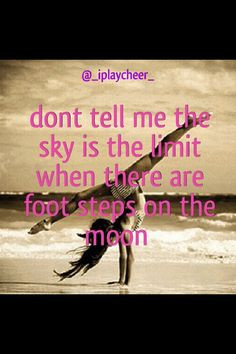 ... motivation quote beach tumbling cheer dance gymnastics front walkover