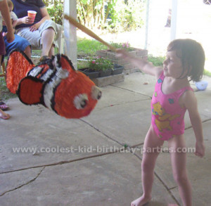 ... on The Children Also Got To Break A Hawaiian Luau Fish Pinata We Gave