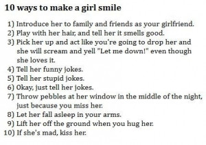 Make your girl smile