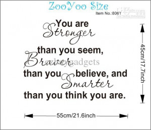 ... Smarter Quotes Vinyl DIY Wall Art Decal Bedroom Home Decor Stickers