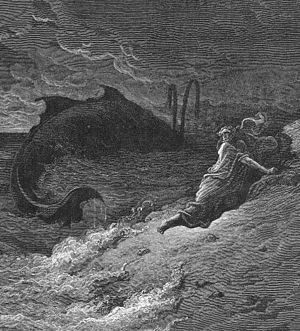 Jonah Cast Forth By The Whale, by Gustave Doré .