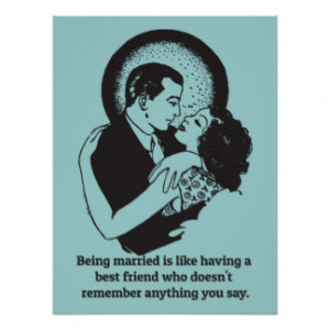 Funny Quotes Marriage & Commitment Poster