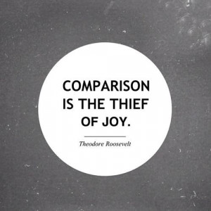 Comparison is the thief of joy, Theodore Roosevelt quotation