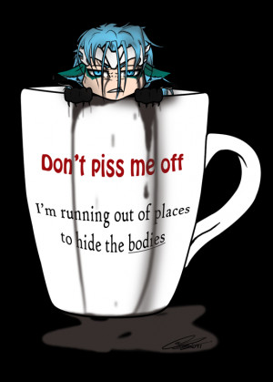 GRIMMJOW: Kitty in a cup by blackstorm