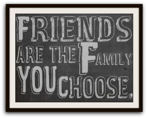 Chalkboard Art Friendship Quote Typography Poster