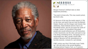Morgan Freeman Quotes About Life Morgan freeman sandy hook post