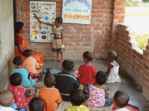 classroom in Balia Village, West Bengal.