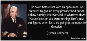 fact with an open mind. Be prepared to give up every preconceived ...