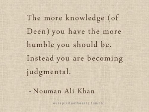Knowledge and Humility (Nouman Ali Khan Quote)