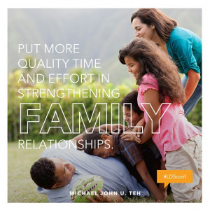 ... effort in strengthening family relationships.