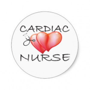 Cardiac Nurse Gifts Round Stickers