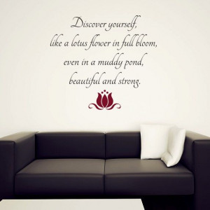Lotus Flower Wall Quote Decal Vinyl Sticker Plus by urbandecal # ...