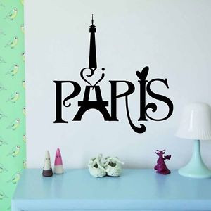 Eiffel-Tower-Paris-Love-Vinyl-Art-Quotes-Wall-Stickers-Home-Mural ...