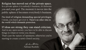 Salman Rushdie discusses religion