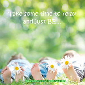 Inspirational quote: It's Time to Relax
