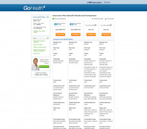 step three compare benefits side by side choose four plans to compare ...