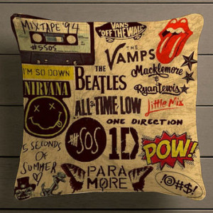 5sos one direction pow quote Square Pillow Case Custom Zippered Pillow ...
