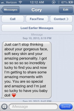 cute text messages to send to your boyfriend about love