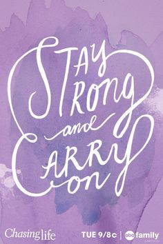 must STAY STRONG & CARRY ON! April Carver on ABC Family's Chasing Life ...