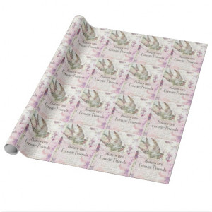 Sisters are Forever Friends QUOTE vintage art Wrapping Paper