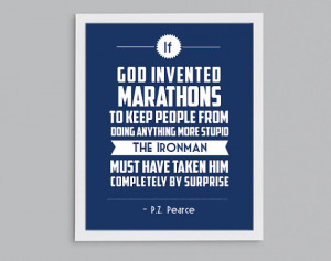 Ironman Triathlon 140.6 Retro Print - Lake Placid Sports Quote Art ...