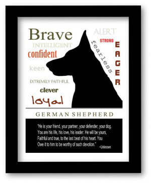 German Shepherd Art, German Shepherd Print, Subway Art, Quote, Modern ...