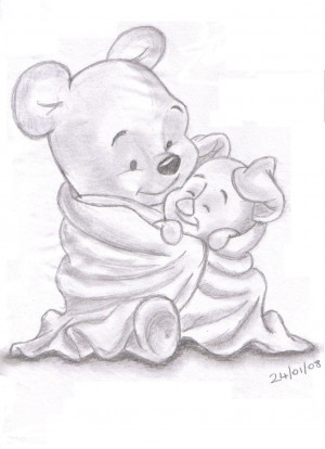 ... Pooh Bear, Pencil Drawing Animal, Winnie The Pooh Drawing, Cartoon