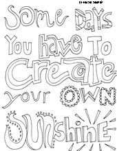 One of many quote coloring sheets available on this website. Great for ...