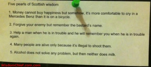 Some True Words Of Scottish Wisdom Funny Message Quotes Picture